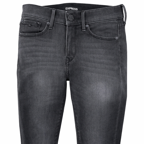 EXPRESS Mid Rise Stretch SKINNY JEANS Size 0 Regular - Picture 3 of 8